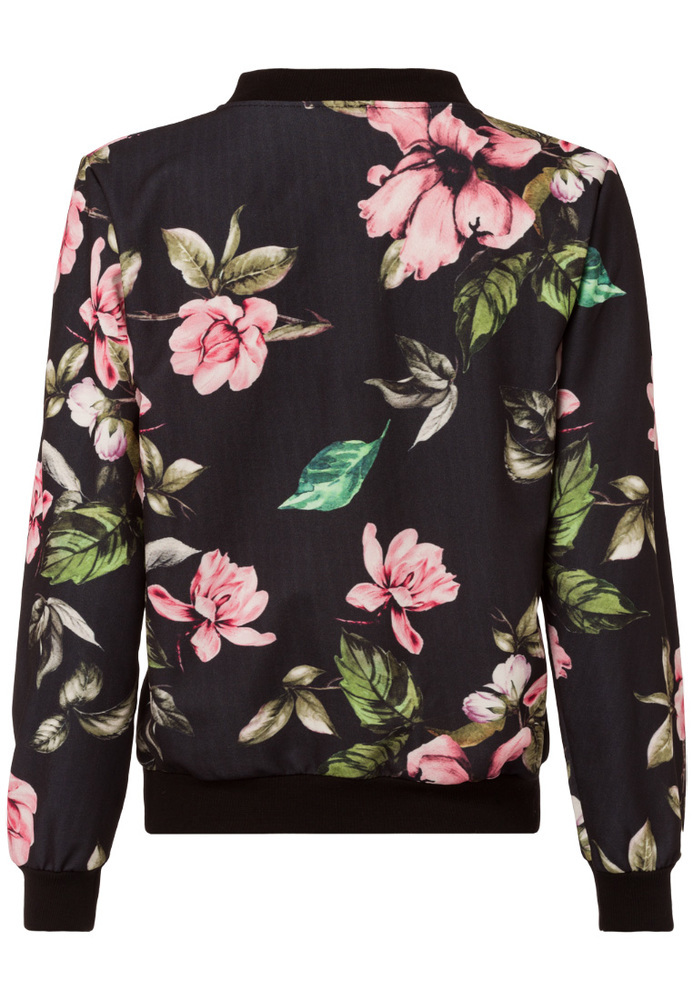 Sweatjacke mit Blumen-Print